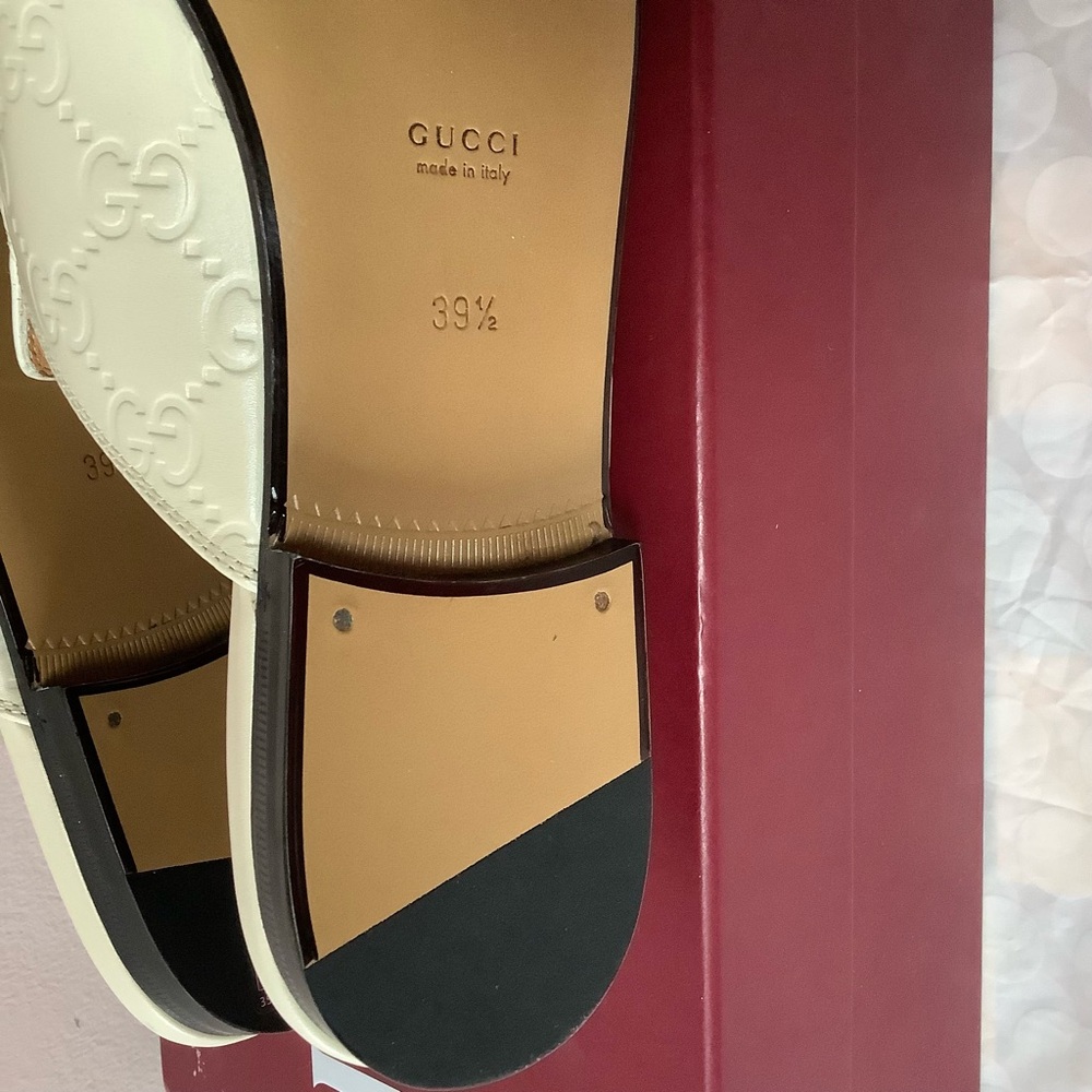 BNIB Gucci Princetown Horsebit GG Embossed Mule Slide Sandals Flat Loafers Shoes - Picture 10 of 13